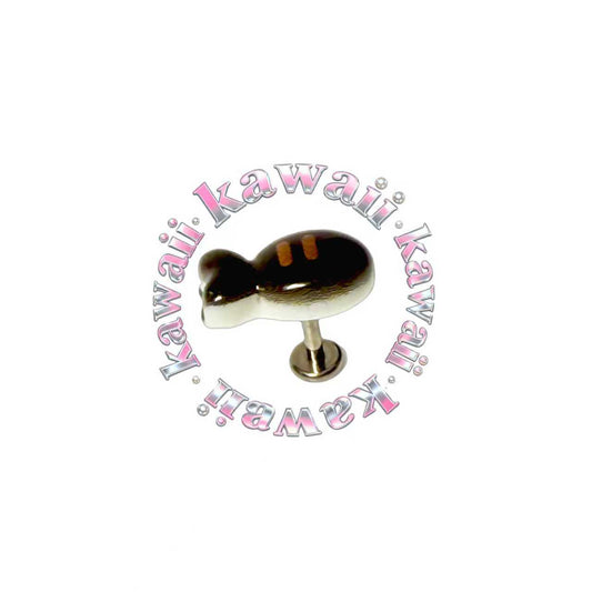 Kawaii Beige Fish Titanium Piercing Stud | Fish Style Earring Hypoallergenic
